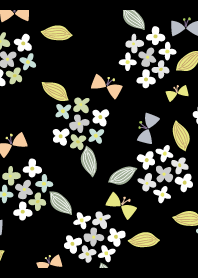 Spring flowers04 on black