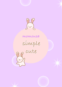 simple cute-Rabbit MOMO (Purple)