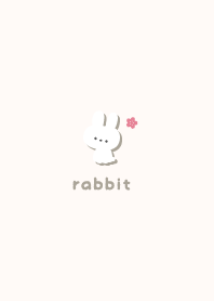 Rabbits5 Cherry blossoms [Beige]
