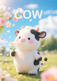 Love Pretty Fluffy Baby Cow Theme
