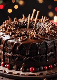 Christmas chocolate cake-I LOVE CAKE