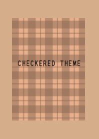 DUSTY ORANGE CHECKERED THEME-LIGHT BROWN