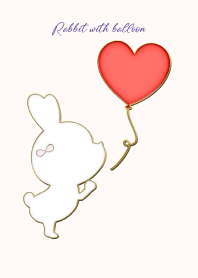 Enamel Pin Rabbit with balloon 44