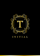 GOLD INITIAL -T-