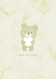 Bear and fluffy heart2 pistachio09_1