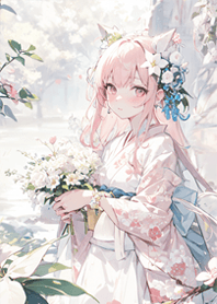 Japanese girl kimono