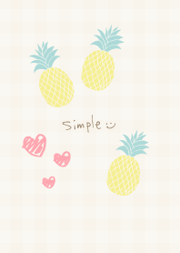 Pineapple heart check23 from Japan