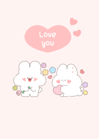 Little bunny with love heart