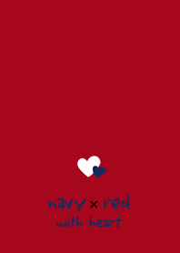 navy and red with heart