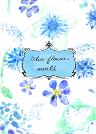 Mundo flor azul