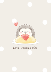 Hedgehog and omelet rice -brown- 2