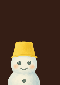 Expressive snowman3 on brown