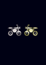 金と銀のバイク