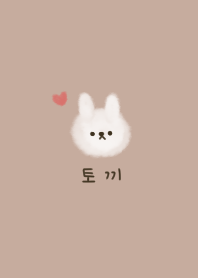 Korean and fluffy rabbit.