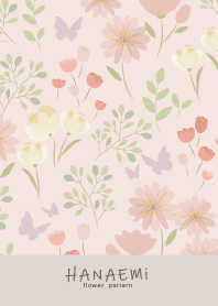 HANAEMI flower pattern -pink2-