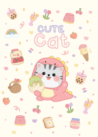 Cat cute pink : minimal