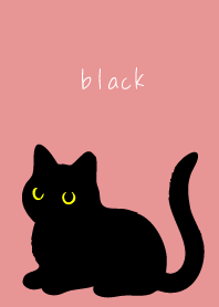 Black Cat Holiday on light pink