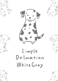 シンプル ダルメシアン ホワイト グレー