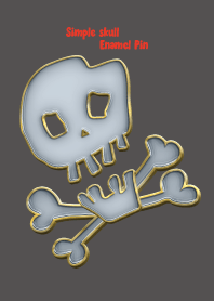 Simple skull Enamel Pin 34