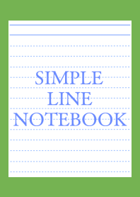 SIMPLE BLUE LINE NOTEBOOK-GREEN-YELLOW