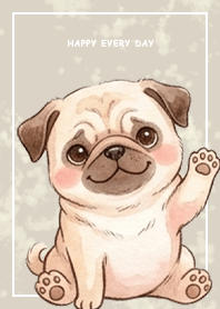 Pug/Marble/Beige