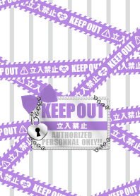 KEEP OUT Theme for girls purple-white