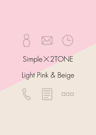 2トーン - Light Pink & Beige -
