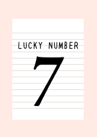 LUCKY NUMBER 7 NOTEBOOK/LIGHT PINK