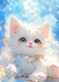 星光下的貓咪