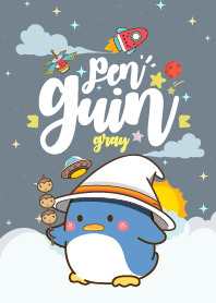 Penguin Lovely Galaxy Gray