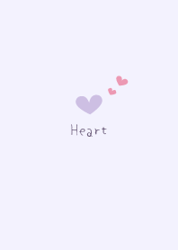 ミニハート:ワンポイント/パープル