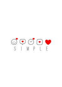 SIMPLE HEART(white red)V.34b