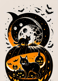 halloween cat A72375