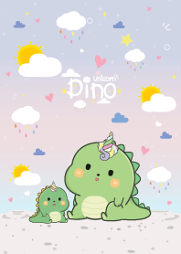 Dino Unicorn Cute Cloud Sweet