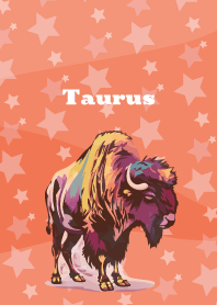 Taurus constellation on red & yellow