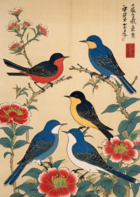 อุกิโยะเอะ -นก 3efF8F