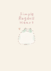 Simple Ragdoll Heart Beige.