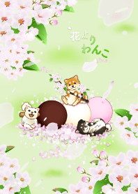 花よりわんこ11（柴犬、桜、団子、春、緑）