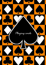 Playing cards tile -Orange-