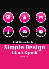 simple design -black&pink-