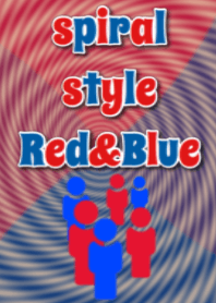 spiral style Red&Blue