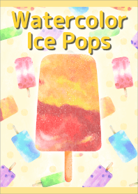 Tema Watercolor Ice Pops (Kuning)