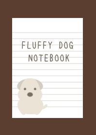 FLUFFY DOG NOTEBOOK-DEEP BROWNj