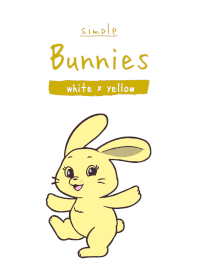 シンプル バニーズ ホワイト&イエロー