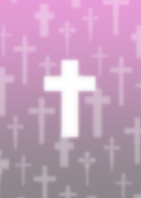 Purple and black gradation cross