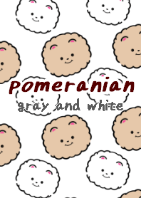 pomeranian dog theme7 gray white