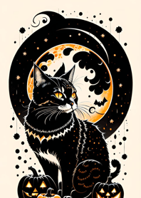 halloween cat d3298B