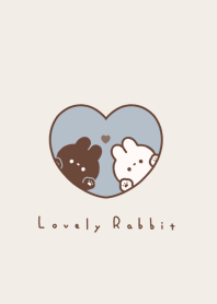 กระต่ายและหัวใจ | blue brown