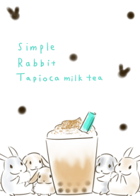 簡單的 兔子 木薯奶茶