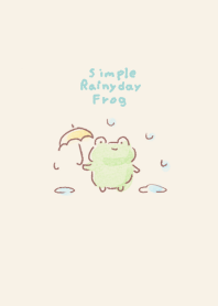 Simple Rainy Day Frog Beige